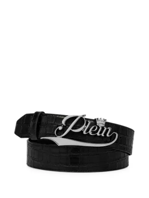 Philipp Plein leather belt King Plein Cocco Black UAFAMVA0702PLE010N