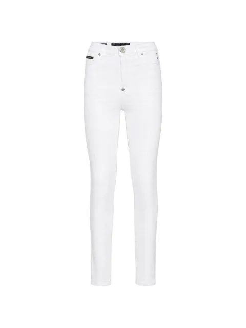 Philipp Plein high-waist jeggings White UAFCWDT3022PDE004N