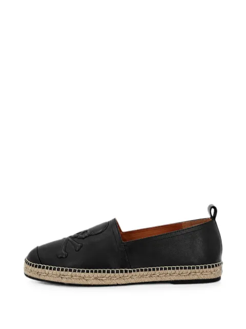 Philipp Plein nappa-leather espadrillas skull Black UAFSMSB0913PLE005N