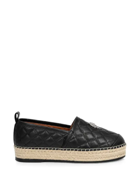 Philipp Plein nappa espadrillas Skull Black UAFSWSB0284PLE005N