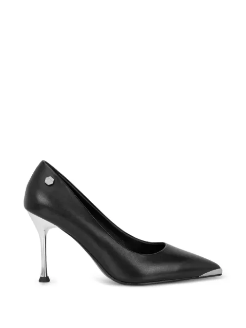Philipp Plein nappa decollete hi-heels pumps h110 hexagon Black UAFSWSD0769PLE075N