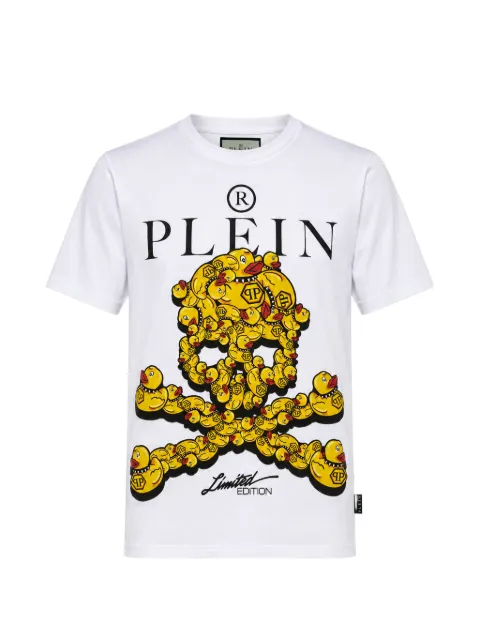 Philipp Plein jersey T-shirt Duck Skull White UAFCMTK9385PJY002N