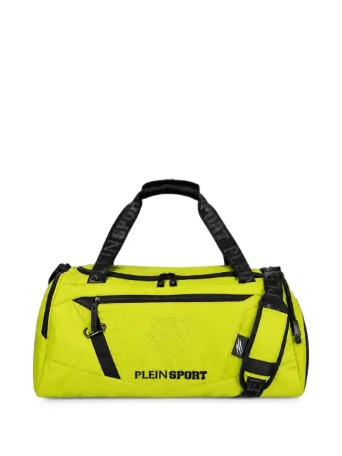 Plein Sport Tiger-patch duffle bag Yellow SAFAUBA0123STE003N