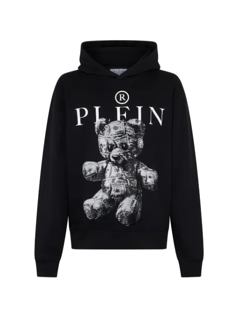 Philipp Plein jersey hoodie Teddy Dollar Stones Black UAFCMJB4087PJY002N