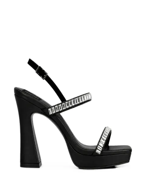 Philipp Plein crystal-embellished platform sandals Black UAFSWSA0796PLE075N