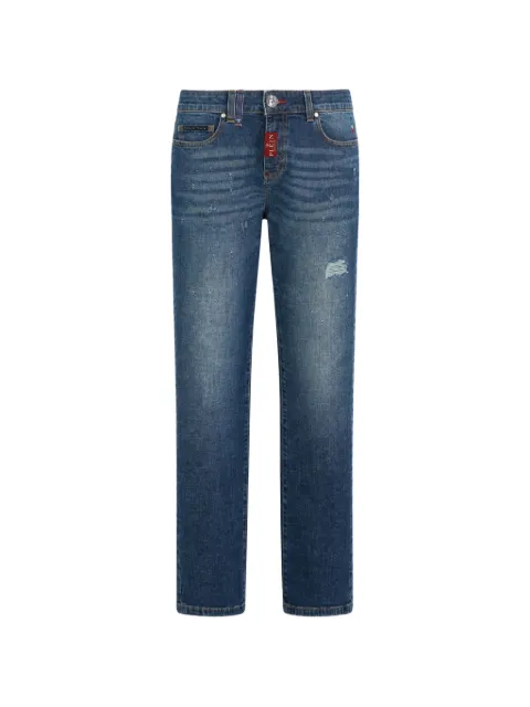 Philipp Plein straight Supreme fit jeans basic Blue UAFCMDT4463PDE004N