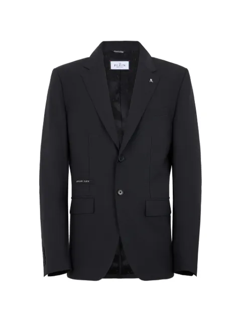 Philipp Plein regular-fit two-button notched blazer Black UAFCMRF2212PTE022N