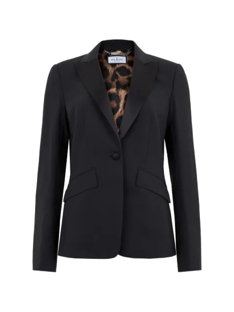 Philipp Plein single breasted fit blazer Skull Black UAFCWRF0843PTE022N