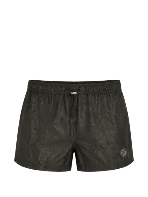 Philipp Plein swimming shorts gothic plein Black SAFCMMT0425PTE088N