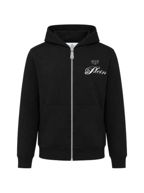 Philipp Plein hoodie zip-up Teddy Stones Black UAFCMJB4099PTE180N