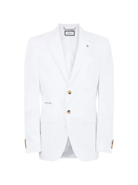Philipp Plein linen blazer Gigolo fit White UAFCMRF2214PTE105N