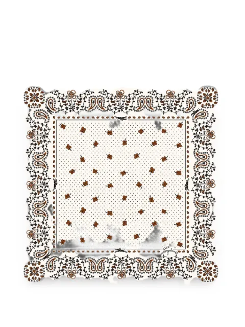 Longchamp French Bandana silk scarf 50 White 50657GSOM19