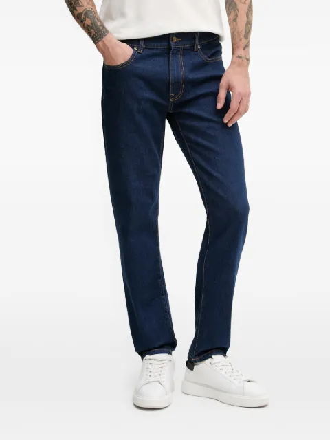 Benetton logo-patch straight-leg jeans Blue 4MCP57BC8