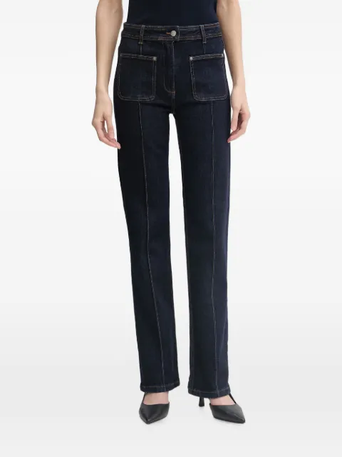Benetton patch-pocket pressed-crease jeans Blue 4S90DF0AX