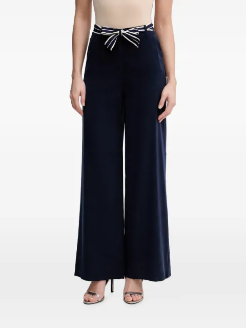 Benetton striped-belt wide-leg trousers Blue 45MGDF0B6