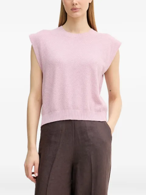 Benetton textured-knit sleeveless top Pink 1DC3D10GT