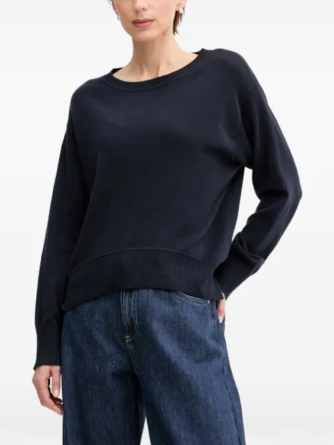 Benetton ribbed-trim crew-neck sweater Blue 1C19D10FU