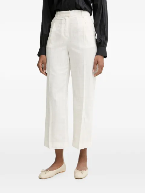 Benetton check-pattern pleated trousers Neutrals 4V6GDF0BG