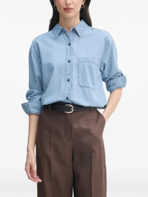 Benetton patch-pocket long-sleeve shirt Blue 5DHJDQ0DT