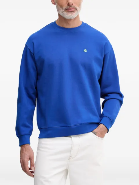 Benetton logo-patch sweatshirt Blue 342ZU1093