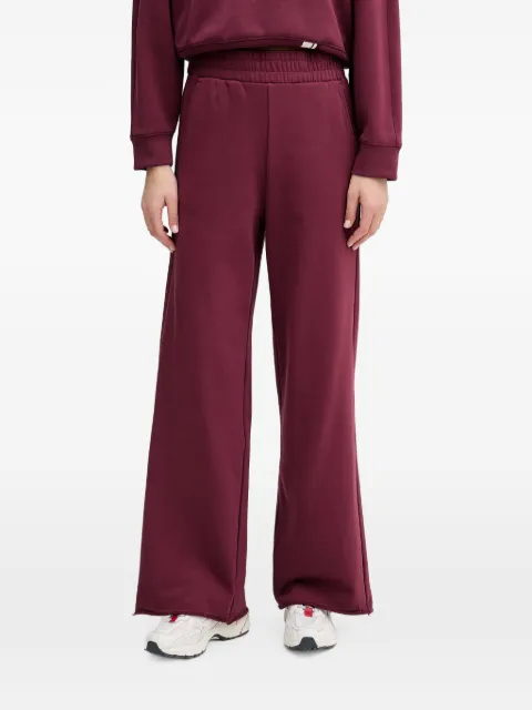 Benetton elasticated raw-edge track pants Red 3PTPDF01I