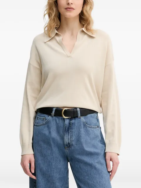 Benetton polo-collar sweater Neutrals 1C19D301I