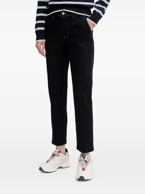 Benetton contrast-stitch straight-leg jeans Black 4LCBDF0B8