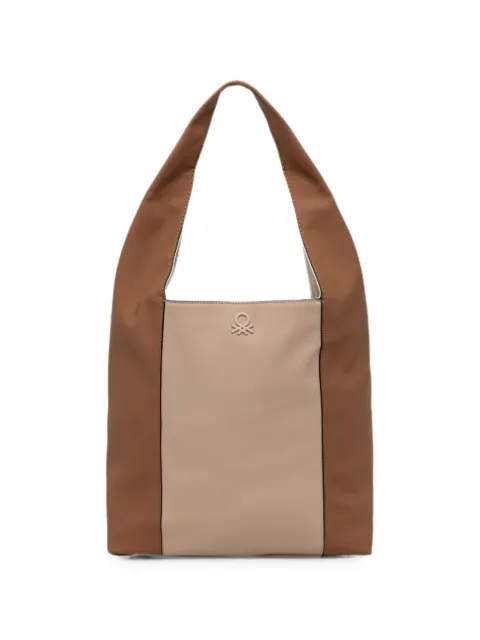 Benetton logo-embroidered reversible tote bag Brown 6SGAVY01C