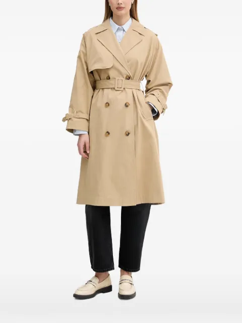 Benetton double-breasted belted trench coat Neutrals 2REFDN09W