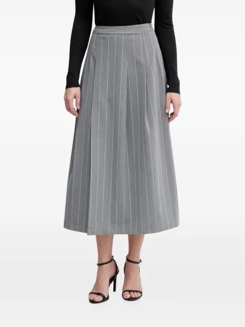 Benetton pinstripe-pattern pleated midi skirt Grey 46Q2D005N