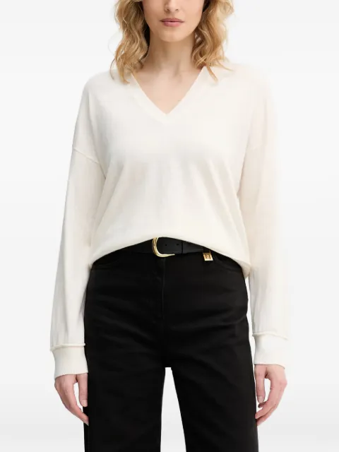 Benetton V-neck drop-shoulder sweater Neutrals 1Y6SD403O