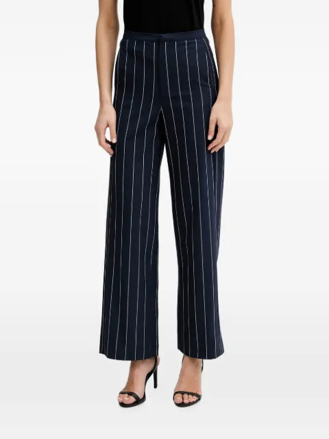 Benetton pinstripe-pattern wide-leg trousers Blue 46Q2DF0B4