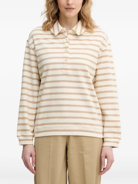Benetton striped long-sleeve polo shirt White 3PNUD3018