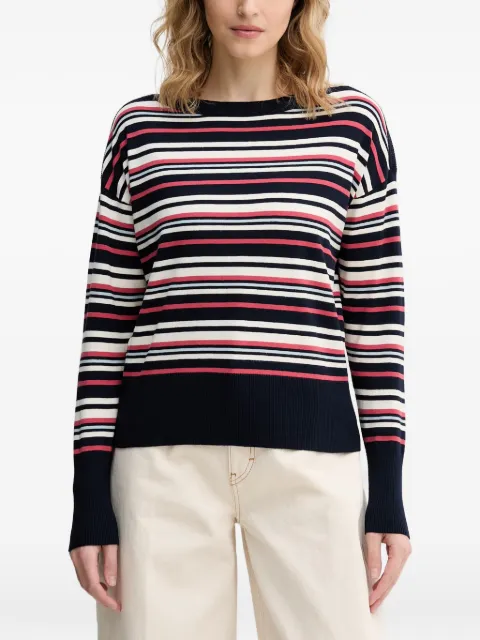 Benetton horizontal-stripe ribbed-trim sweater Blue 1W2AD10GL