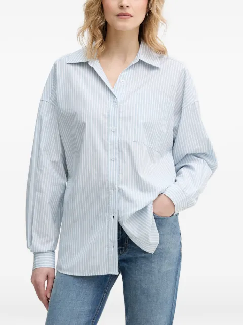 Benetton striped drop-shoulder shirt Blue 5LRGDQ0DK