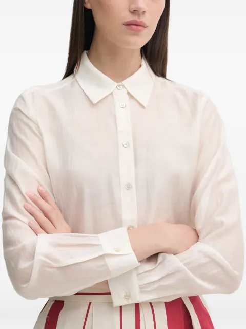 Benetton long-sleeve button-down shirt Neutrals 5S3SDQ0DU