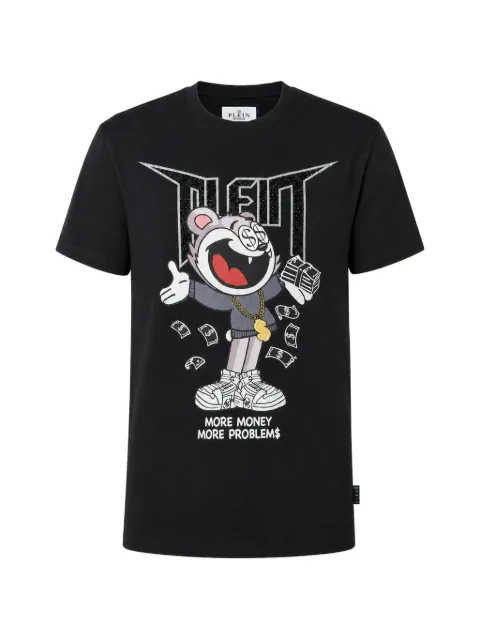 Philipp Plein jersey T-shirt Money Bear Black UAFCMTK9430PJY002N