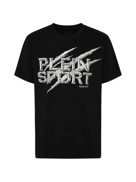 Plein Sport logo-print round-neck t-shirt Black FAFCMTK9168STE003N