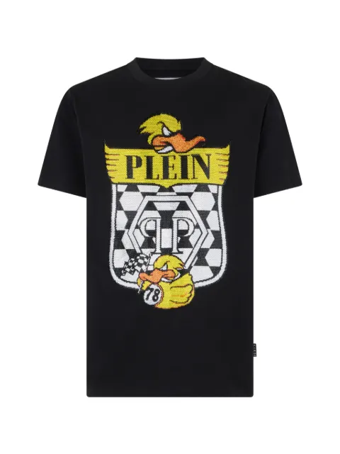 Philipp Plein jersey T-Shirt Plein Duck Check Black UAFCMTK9425PJY002N