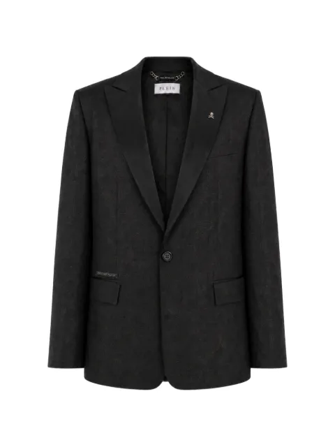 Philipp Plein jacquard blazer regular fit monogram Black UAFCMRF2216PTE021N