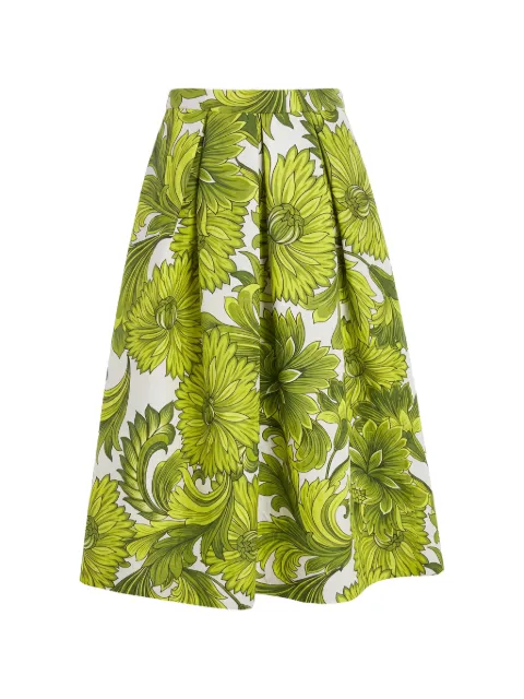 Lunatica Milano T Florence floral-print jacquard-knit midi skirt Green SKIRTTFLORENCE