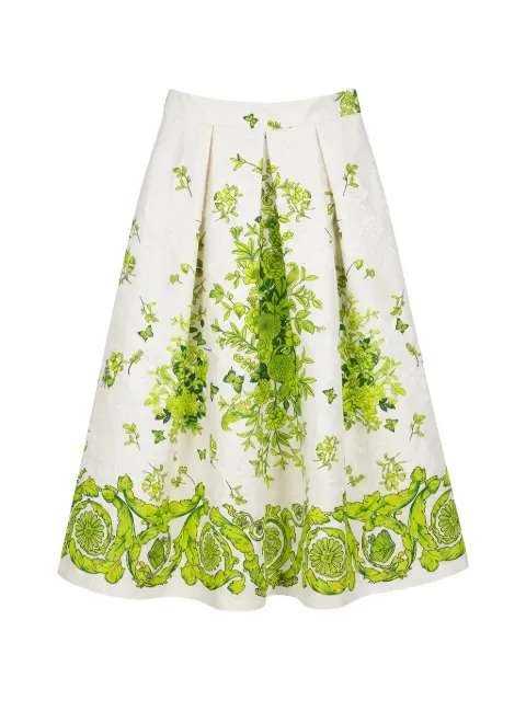 Lunatica Milano Luna T Athene floral-print midi skirt White SKIRTTATHENE