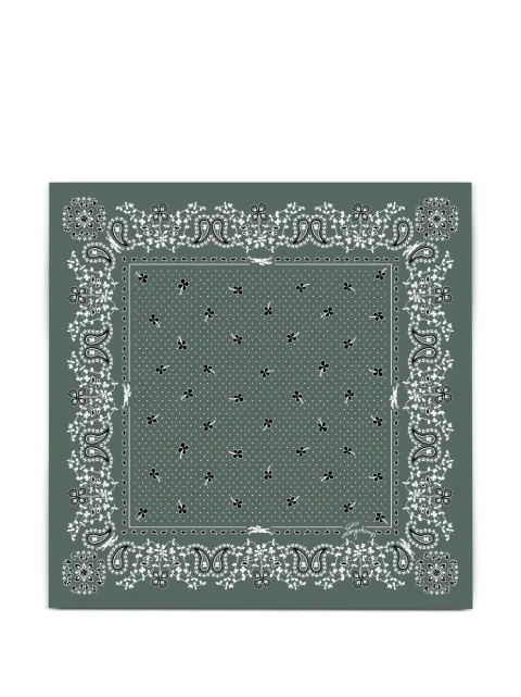 Longchamp French Bandana silk scarf 50 Green 50657GSOM62