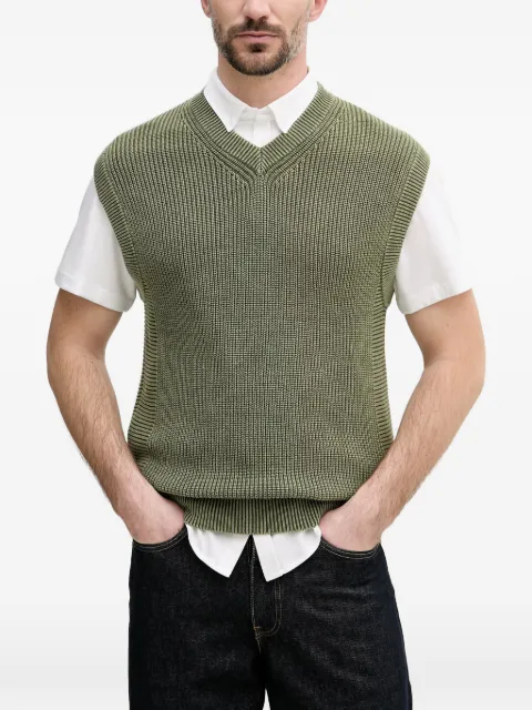 Benetton V-neck knitted sweater Green 1VOXU401M