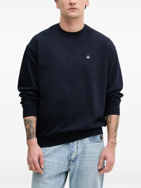 Benetton logo-patch sweater Blue 342ZU1093