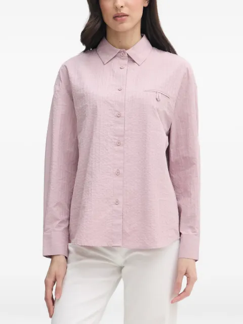 Benetton seersucker long-sleeve shirt Pink 5TVTDQ0DM
