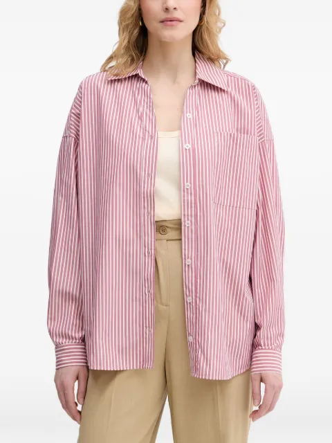 Benetton striped chest-pocket shirt Pink 5LRGDQ0DK