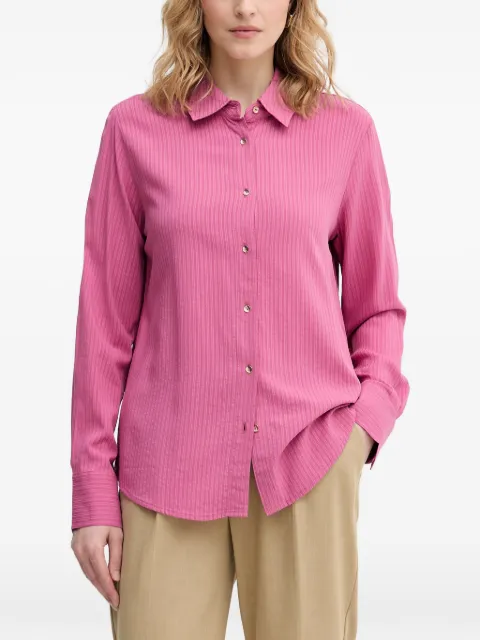 Benetton vertical-stripe long-sleeve shirt Pink 5X0VDQ0DC