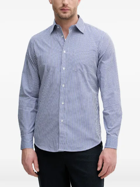 Benetton gingham-check shirt Blue 52DTUQ06Q