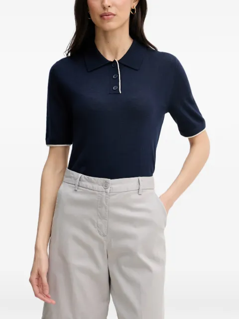 Benetton contrast-trim polo shirt Blue 11AHD301J